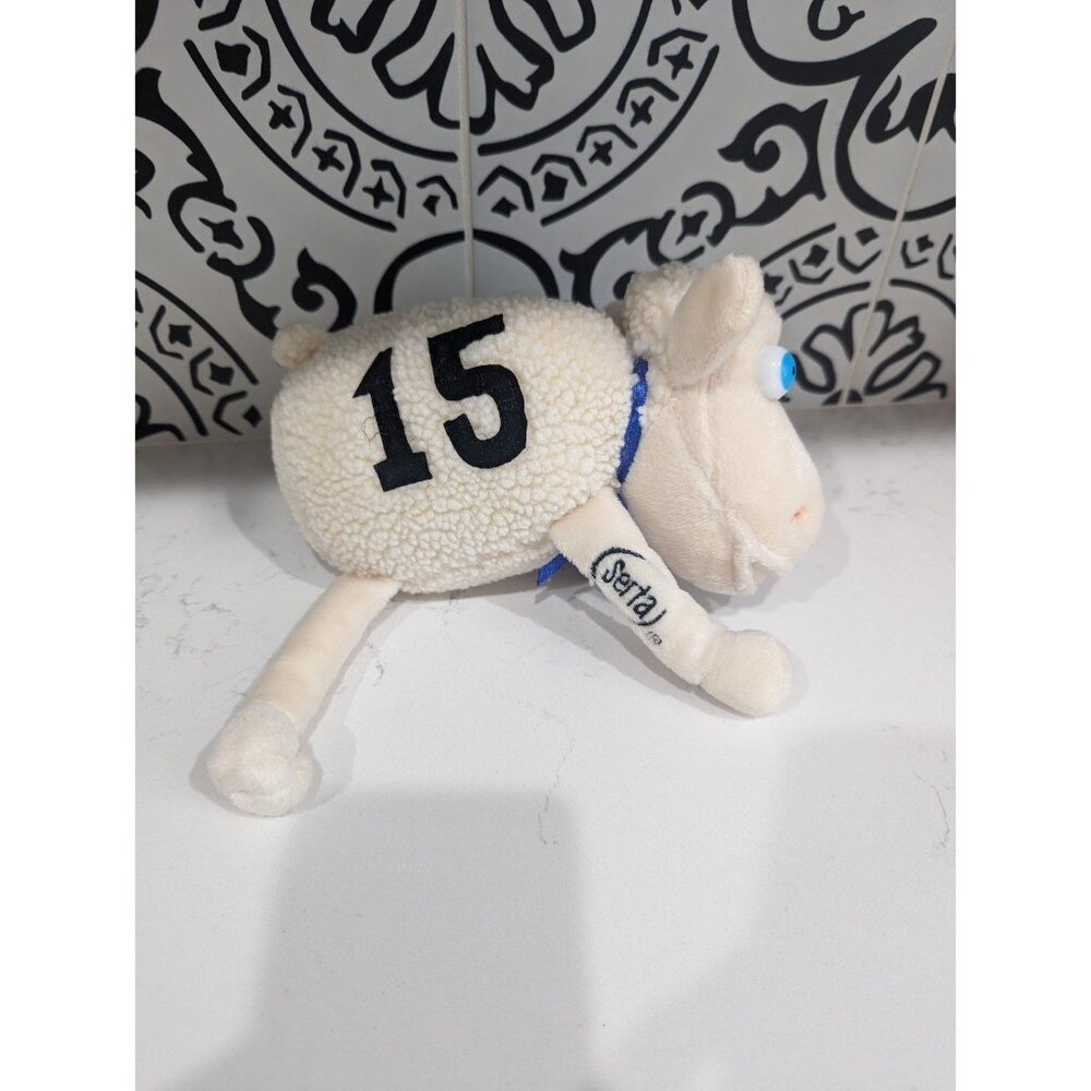 New Plush Beanie Serta Sleep Sheep #15 Curto Toy Counting Sheep Advertising